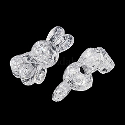 クリアクラックアクリルビーズ  兎  透明  24.5x14.5x11mm  穴：2.5mm&nbsp;TACR-U008-02B