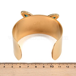 304 Stainless Steel Acrylic Cuff Bangles for Women&nbsp;BJEW-A049-05G-02