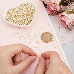 400Pcs 8 Styles Rondelle Brass Crimp Beads&nbsp;KK-NB0003-83