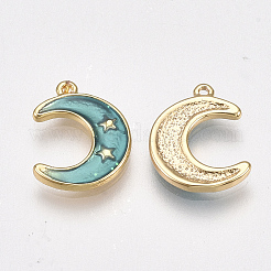 Brass Enamel Charms&nbsp;KK-T038-531G