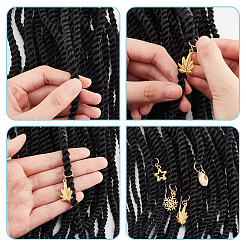 40Pcs 2 Sets Alloy & Shell Dreadlocks Beads&nbsp;OHAR-NB0001-28