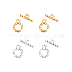 4 Sets 2 Style Sterling Silver Toggle Clasps&nbsp;STER-PH0003-87