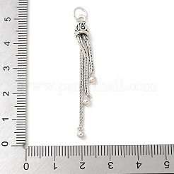 S925 スターリングシルバーペンダント  アンティークシルバー  49.5x5.5mm&nbsp;STER-H115-10D-AS