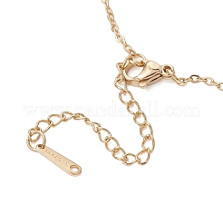 天然瑪瑙フルーツペンダントネックレス  女性用304ステンレススチールアズキチェーンネックレス  ゴールドカラー  15.94インチ（40.5cm）&nbsp;NJEW-JN05010