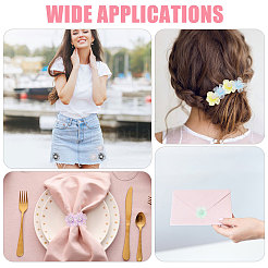 60Pcs 10 Colors Cloth Flowers&nbsp;DIY-CA0007-77