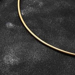 Casual Style 304 Stainless Steel Snake Chain Choker Necklaces&nbsp;STAS-O037-05G