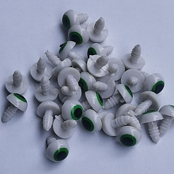 クラフト用品プラスチック人形の目パーツ  安全の目  カエルのぬいぐるみの目  半円  グリーン  12mm&nbsp;DOLL-PW0001-417A