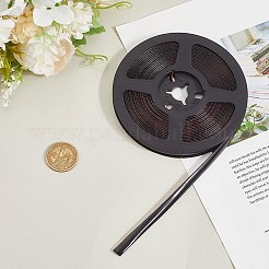 PVCプラスチックエッジバンディング  DIYテーブル用の粘着ベニヤエッジトリム  戸棚  家具  装飾トリム  ブラック  7.5x1.5mm  6 m /ロール&nbsp;FIND-WH20015-109C-03