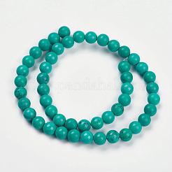 天然マグネサイトビーズ連売り  染め＆加熱  ラウンド  6mm  穴：1mm  約65個/連  15.27インチ（38.8cm）&nbsp;G-K205-02-6mm