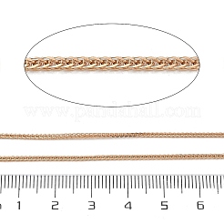 真鍮喜平チェーン  ハンダ付け  長持ちメッキ  18KGP本金メッキ  1x1mm&nbsp;KK-CBA4FD4-05G