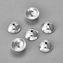 201ステンレススチールビーズキャップ  ラウンド  銀  4x1.2mm  穴：1mm&nbsp;STAS-F040-20G-S
