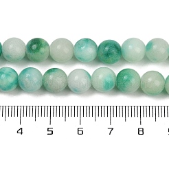 染め加工天然石ホワイトジェイドビーズ連売り  ラウンド  アクアマリン  8.5mm  穴：1.2mm  約55個/連  18.31~18.39'''（46.5~46.7センチメートル）&nbsp;G-F591-26-8mm