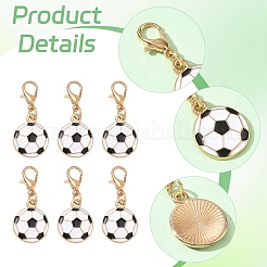 Sports Alloy Enamel Pendant Decorations&nbsp;HJEW-YW00527