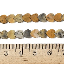 天然石クレイジーアゲートビーズ連売り  艶消し  ハート  6x6.5x2.5mm  穴：0.8mm  約75~76個/連  15.12''~15.16''（38.4~38.5センチメートル）&nbsp;G-A272-A01-09