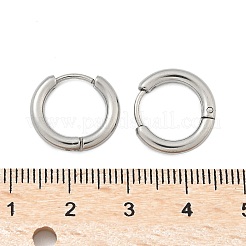 変色しにくい304ステンレススチール製フープピアス  低刺激性のイヤリング  316サージカルステンレスピン付き  ステンレス鋼色  10ゲージ  16x2.5mm  ピン：1mm  内径：10mm&nbsp;EJEW-F111B-16mm-P
