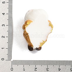 クリスマステーマの樹脂製フィギュア像、自宅、オフィス、デスクトップの装飾用  サンタクロース  20.5x35.5x28mm&nbsp;DJEW-M017-02C-01