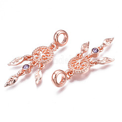 Rack Plating Alloy European Dangle Charms&nbsp;MPDL-N039-063RG