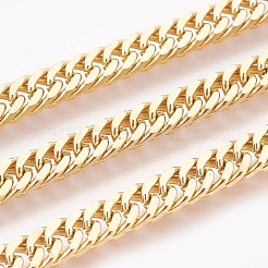 Ion Plating(IP) 304 Stainless Steel Curb Chain Bracelets&nbsp;BJEW-P235-13G