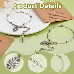 Alloy Charm Bracelets&nbsp;BJEW-WH0014-108P