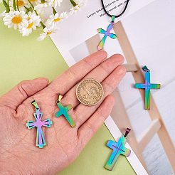 6Pcs 6 Style Ion Plating(IP) 304 Stainless Steel Pendants&nbsp;STAS-SZ0002-04