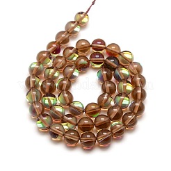 Synthetic Moonstone Beads Strands&nbsp;G-F143-6mm-08
