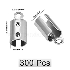 300Pcs 304 Stainless Steel Cord Ends&nbsp;STAS-DC0004-45