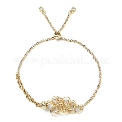 Natural Lapis Lazuli Bullet Link Slider Bracelets&nbsp;BJEW-JB09902-02