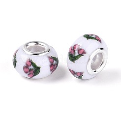 Opaque Resin European Beads&nbsp;RPDL-T004-01G