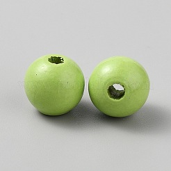 Spray Painted Wooden European Beads&nbsp;WOOD-WH0050-056A