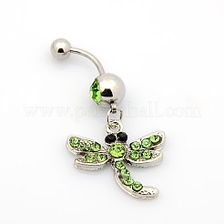Mixed 316L Surgical Stainless Steel Dangle Belly Button Rings&nbsp;AJEW-P003-M