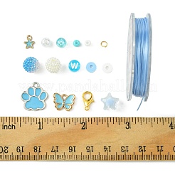DIY Round Acrylic & Glass Beads Bracelets Jewelry Kits&nbsp;DIY-FS0006-29B