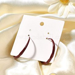 合金とスターリングシルバーのフープピアス925個  レッド  43x4mm&nbsp;LS-EJEW-Q013-05A