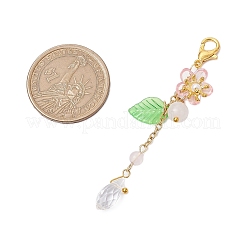 5Pcs Flower & Leaf Acrylic Pendant Decorations&nbsp;HJEW-JM02571