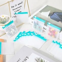 EVAプラスチックジップロックバッグ40個  ポータブル旅行用収納セルフシールバッグ  正方形  ミディアムターコイズ  7.8x7.8x0.65cm&nbsp;ABAG-SP0001-18A-03