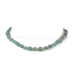 Rough Natural Blue Apatite Nuggets Beaded Necklaces&nbsp;NJEW-JN06376