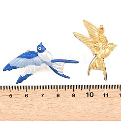304ステンレススチール製エナメルイヤリング  鳥  ゴールドカラー  48~49x29~30mm&nbsp;EJEW-H179-02G