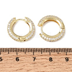 Brass Micro Pave Cubic Zirconia Hoop Earrings&nbsp;LS-KK-CBA8324-24G-04