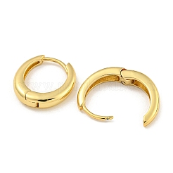 ラックメッキブラスフープピアス  カドミウムフリー＆鉛フリー  長持ちメッキ  リング  18KGP本金メッキ  3x17mm&nbsp;EJEW-C102-30D-G