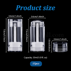 Plastic Twist Up Deodorant Bottles&nbsp;CON-WH0115-16