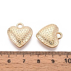 CCBプラスチックペンダント  ハート  ライトゴールド  19~19.5x18x6mm  穴：2.5mm&nbsp;CCB-T012-11KCG-02