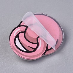 アクリルバッジブローチピン  かわいいラペルピン  衣料品バッグジャケットアクセサリーDIY工芸品  ニップル  ピンク  33x40x7.5mm  ピン：0.8mm&nbsp;JEWB-E676-28