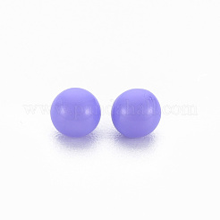 不透明なアクリルビーズ  穴がない  ラウンド  ミディアムスレートブルー  4mm  約1400個/50g&nbsp;X-MACR-S373-62A-02