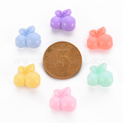 不透明なアクリルビーズ  チェリー  ミックスカラー  13x13x8mm  穴：3.5mm&nbsp;TACR-S154-42D