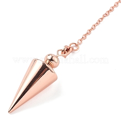 Brass Dowsing Pendulum Big Pointed Cone Pendants&nbsp;KK-H491-04RG
