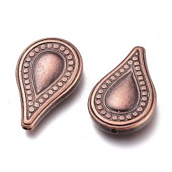 CCBプラスチックビーズ  ティアドロップ  赤銅鉱  34.5x22x6mm  穴：1.5mm&nbsp;CCB-I002-03R
