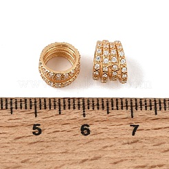 925 Sterling Silver Micro Pave Clear Cubic Zirconia European Beads&nbsp;SE-CBAF1B2-11G
