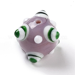 手作りランプワークビーズ  流星ハンマー  ロージーブラウン  13x14.5x18mm  穴：1.8mm&nbsp;LAMP-F022-02C