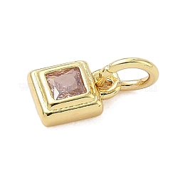 Brass Pave Cubic Zirconia Pendants&nbsp;KK-K368-13G-01