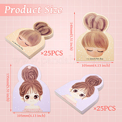 ヘアタイディスプレイカード50種類2枚  かわいい女の子  ミックスカラー  13.5~14x10.5x0.04cm  25個/スタイル&nbsp;CDIS-TA0001-28