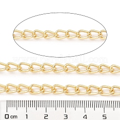 酸化アルミニウムカーブチェーン  溶接されていない  スプールで  ゴールドカラー  8.5x5x1mm  約164.04フィート（50m）/ロール&nbsp;CHA-D001-09G